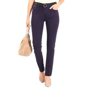 AG Adriano Goldschmied The Prima Mid Rise Cigarette Jeans Dark Purple Size 26